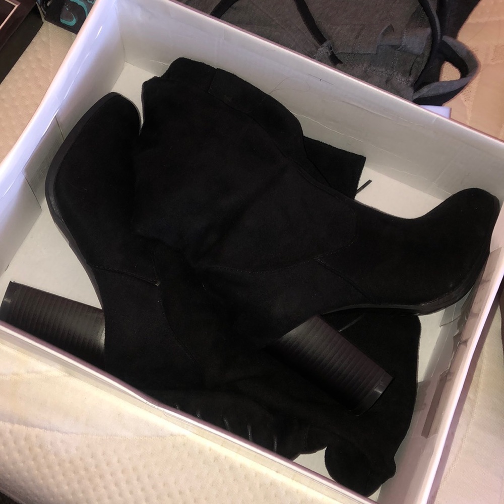 Suede Knee High Boots